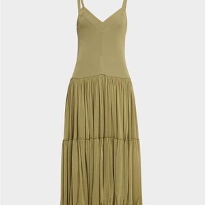 Jill Sander
Sleeveless Drop-Waist Tiered Midi Dress